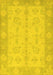 Machine Washable Oriental Yellow Modern Rug, wshabs2623yw