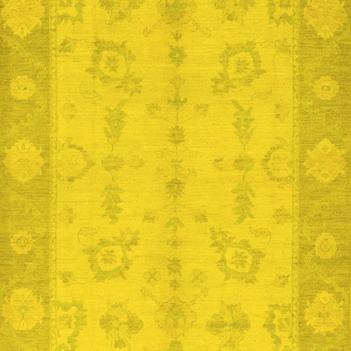 Machine Washable Oriental Yellow Modern Rug, wshabs2623yw