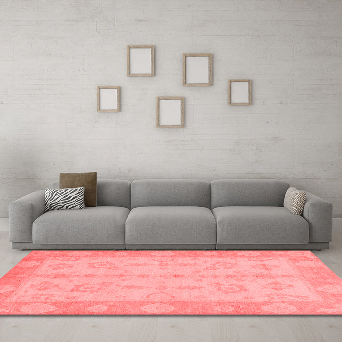 Modern Red Washable Rugs