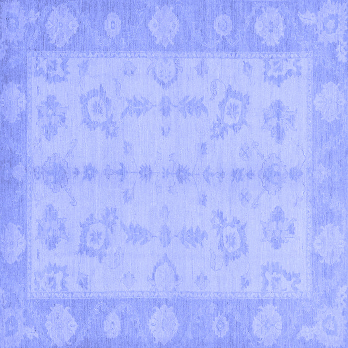 Square Machine Washable Oriental Blue Modern Rug, wshabs2623blu