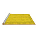 Sideview of Machine Washable Oriental Yellow Modern Rug, wshabs2623yw