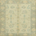 Square Machine Washable Abstract Brown Gold Rug, wshabs2623