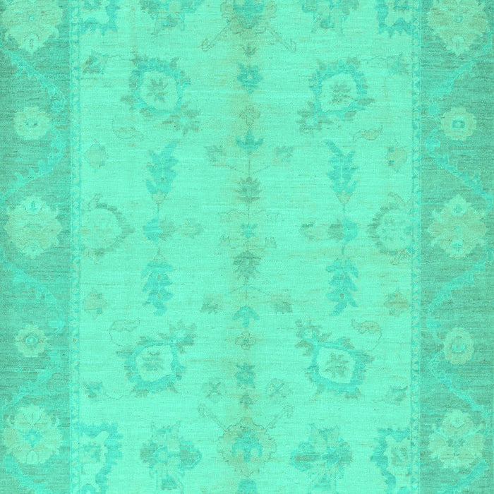 Machine Washable Oriental Turquoise Modern Area Rugs, wshabs2623turq