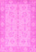Machine Washable Oriental Pink Modern Rug, wshabs2623pnk