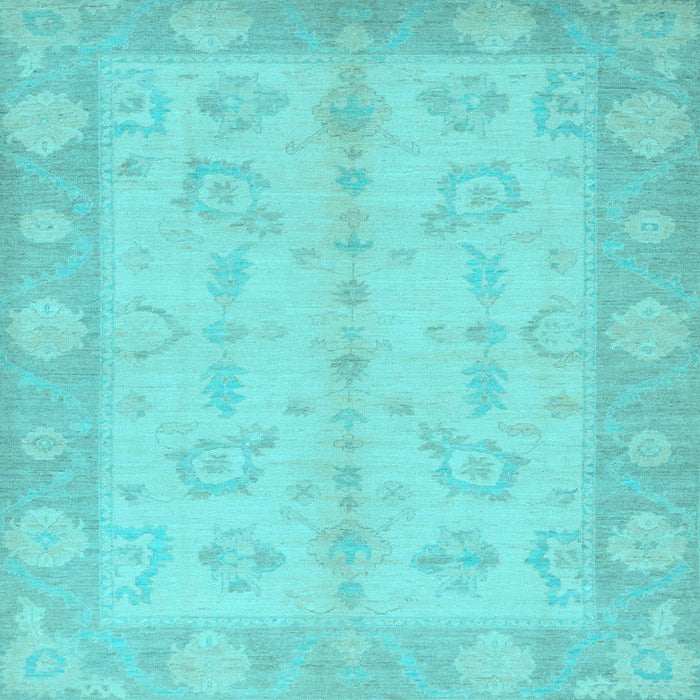 Square Oriental Light Blue Modern Rug, abs2623lblu