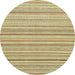 Round Abstract Cinnamon Brown Oriental Rug, abs2624