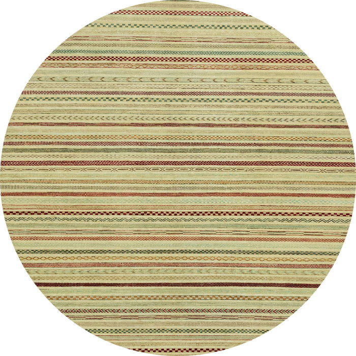 Round Machine Washable Abstract Cinnamon Brown Rug, wshabs2624
