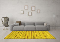 Machine Washable Oriental Yellow Modern Rug, wshabs2624yw