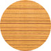 Round Oriental Orange Modern Rug, abs2624org