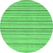 Round Oriental Emerald Green Modern Rug, abs2624emgrn