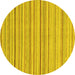 Round Oriental Yellow Modern Rug, abs2624yw