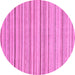 Round Oriental Pink Modern Rug, abs2624pnk