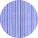 Round Oriental Blue Modern Rug, abs2624blu