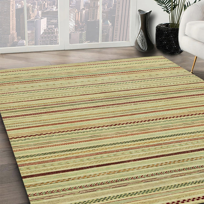Machine Washable Abstract Cinnamon Brown Rug in a Family Room, wshabs2624