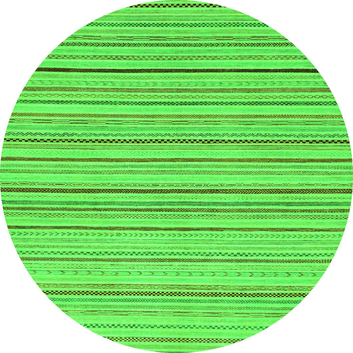 Round Oriental Green Modern Rug, abs2624grn