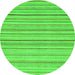 Round Oriental Green Modern Rug, abs2624grn