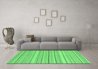 Machine Washable Oriental Emerald Green Modern Rug, wshabs2625emgrn