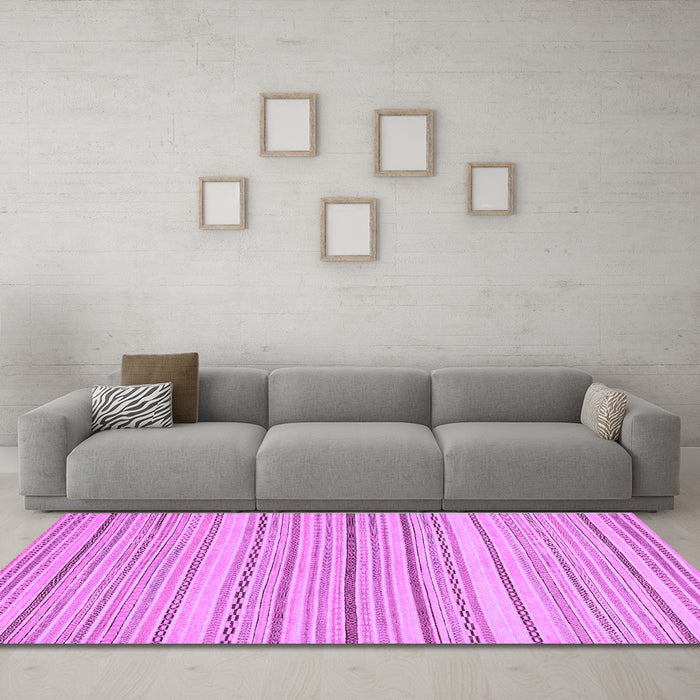 Machine Washable Oriental Purple Modern Area Rugs in a Living Room, wshabs2625pur