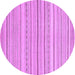 Round Machine Washable Oriental Purple Modern Area Rugs, wshabs2625pur