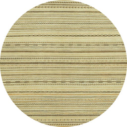 Round Machine Washable Abstract Brown Gold Rug, wshabs2625