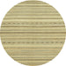 Round Machine Washable Abstract Brown Gold Rug, wshabs2625