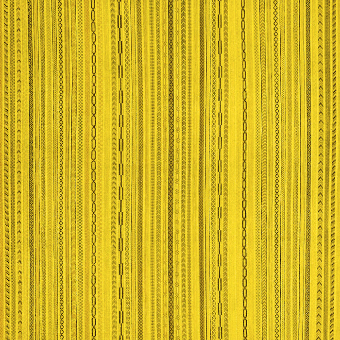 Square Machine Washable Oriental Yellow Modern Rug, wshabs2625yw