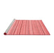 Modern Red Washable Rugs