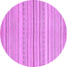 Round Oriental Purple Modern Rug, abs2625pur