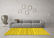 Machine Washable Oriental Yellow Modern Rug in a Living Room, wshabs2625yw