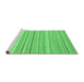 Sideview of Machine Washable Oriental Emerald Green Modern Area Rugs, wshabs2625emgrn