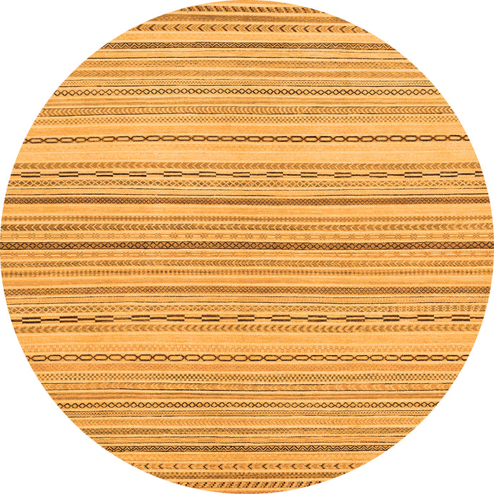 Round Oriental Orange Modern Rug, abs2625org