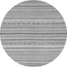 Round Machine Washable Oriental Gray Modern Rug, wshabs2625gry
