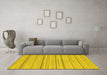 Machine Washable Oriental Yellow Modern Rug in a Living Room, wshabs2626yw