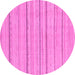 Round Machine Washable Oriental Pink Modern Rug, wshabs2626pnk