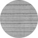 Round Machine Washable Oriental Gray Modern Rug, wshabs2626gry