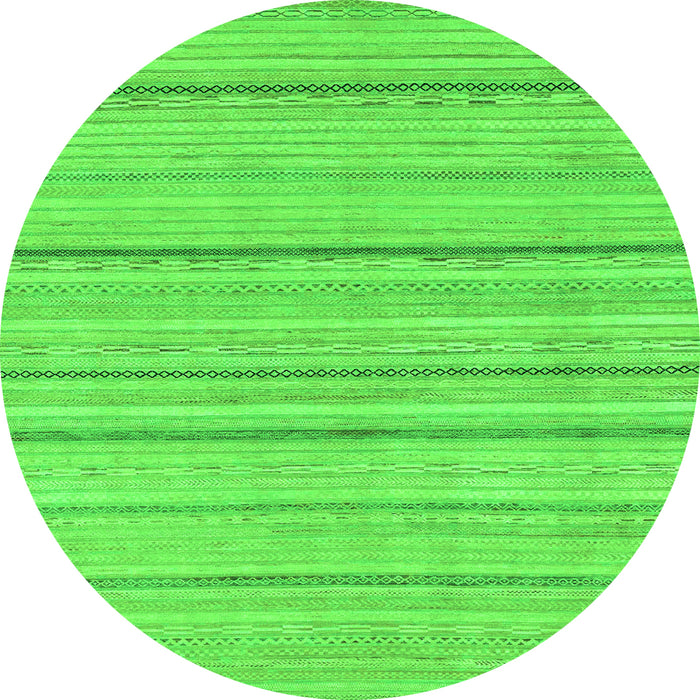 Round Oriental Green Modern Rug, abs2626grn