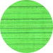 Round Oriental Green Modern Rug, abs2626grn