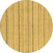 Round Oriental Brown Modern Rug, abs2626brn