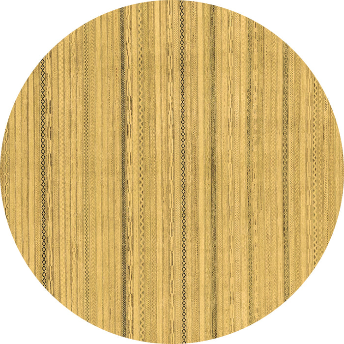 Round Machine Washable Oriental Brown Modern Rug, wshabs2626brn
