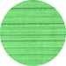 Round Oriental Emerald Green Modern Rug, abs2626emgrn