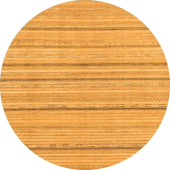 Round Oriental Orange Modern Rug, abs2626org