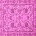 Square Oriental Pink Modern Rug, abs2627pnk