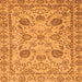 Square Oriental Orange Modern Rug, abs2627org