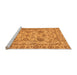 Sideview of Machine Washable Oriental Orange Modern Area Rugs, wshabs2627org