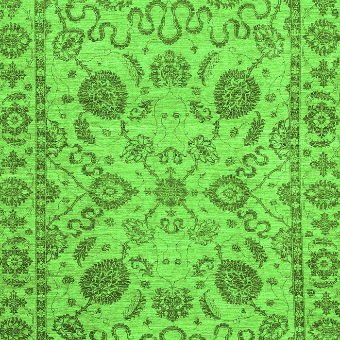 Machine Washable Oriental Green Modern Area Rugs, wshabs2627grn