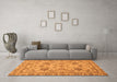 Machine Washable Oriental Orange Modern Area Rugs in a Living Room, wshabs2627org