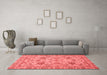 Modern Red Washable Rugs