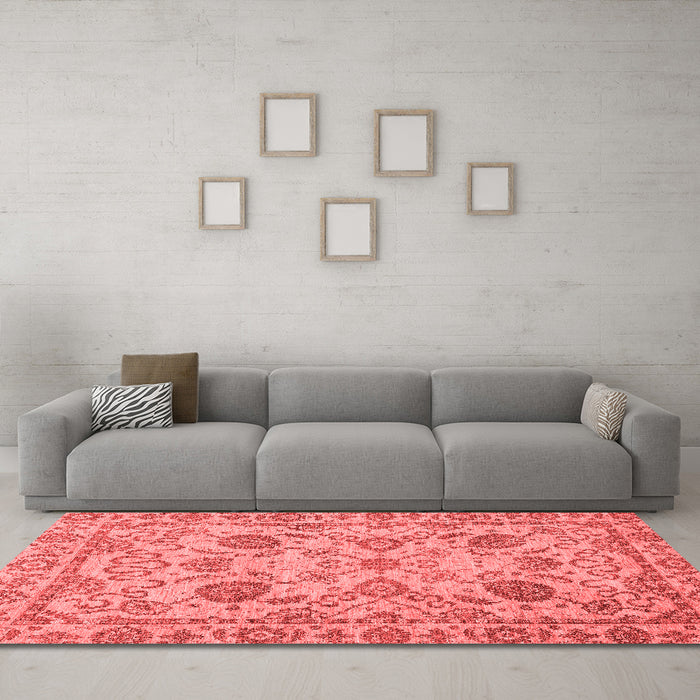 Modern Red Washable Rugs