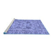 Sideview of Machine Washable Oriental Blue Modern Rug, wshabs2627blu