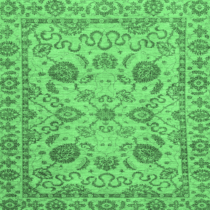 Square Oriental Emerald Green Modern Rug, abs2627emgrn
